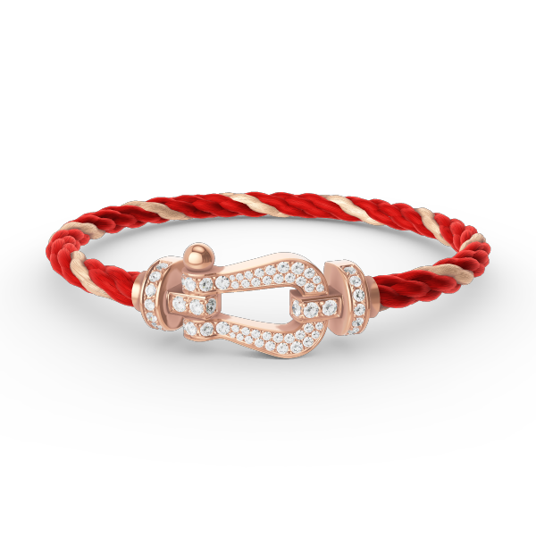 [Aetheris]KRAFT GROSSES HUFEISEN VOLL DIAMANT ARMREIF - ROSÉGOLD