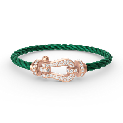 [Aetheris]KRAFT GROSSES HUFEISEN VOLL DIAMANT ARMREIF - ROSÉGOLD