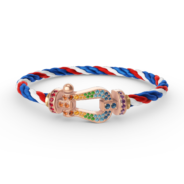 [Aetheris]FORCE LARGE HORSESHOE COLORED DIAMOND BRACELET - ROSE GOLD