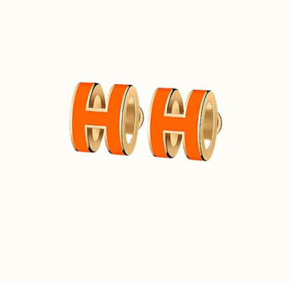 [Aetheris]MINI POP H EARRINGS ORANGE