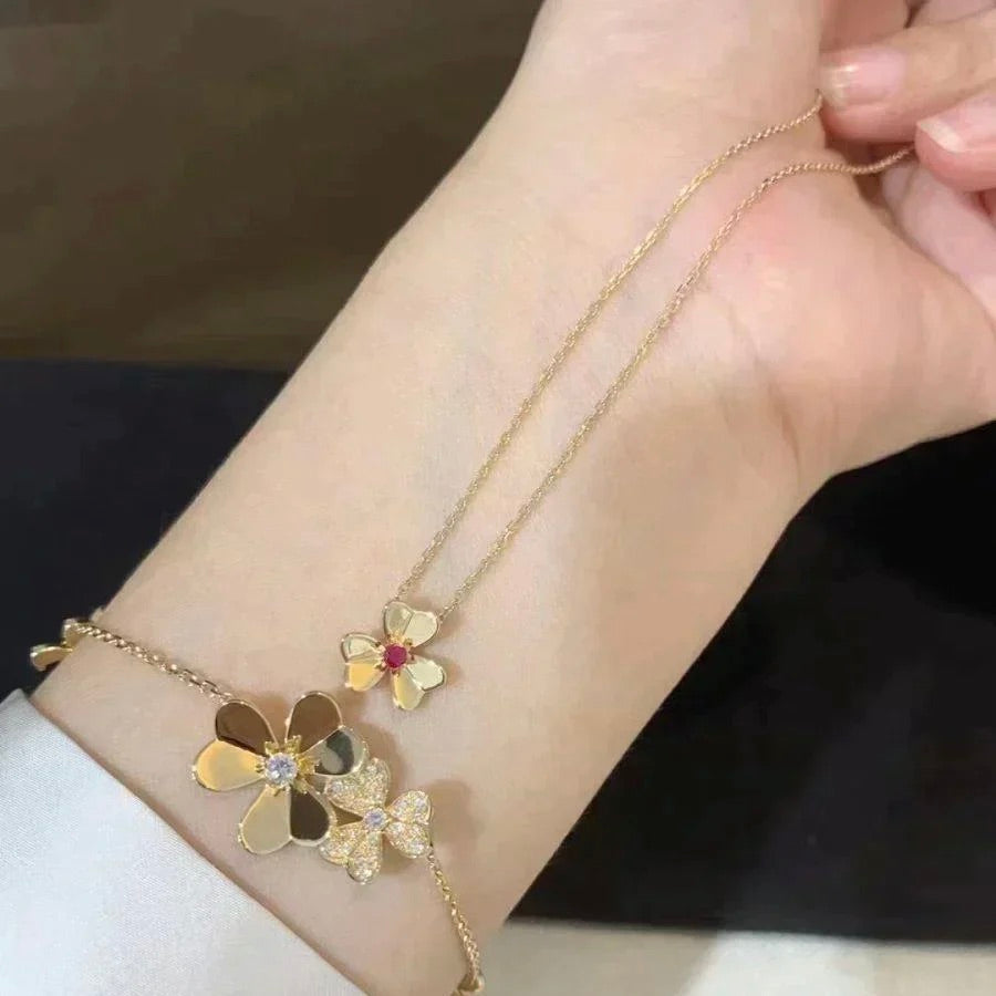 [Aetheris]FRIVOLE FLORAL CHARM NECKLACE