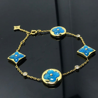 [Aetheris]STAR AND SUN 4 MOTIF BLUE BRACELET