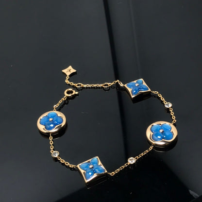 [Aetheris]STAR AND SUN 4 MOTIF BLUE BRACELET