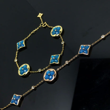 [Aetheris]STAR AND SUN 4 MOTIF BLUE BRACELET