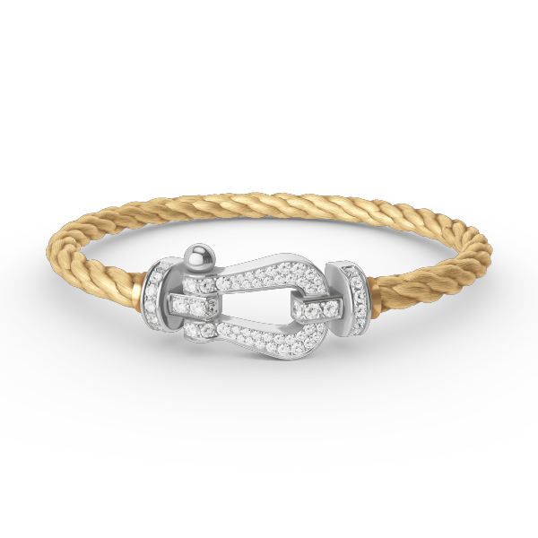 [Aetheris]FORCE LARGE HORSESHOE FULL DIAMOND BRACELET - WHITE GOLD