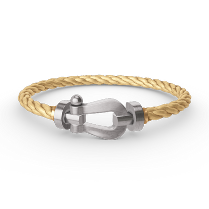 [Aetheris]KRAFT GROSSES HUFEISENARMREIF - WEISSGOLD