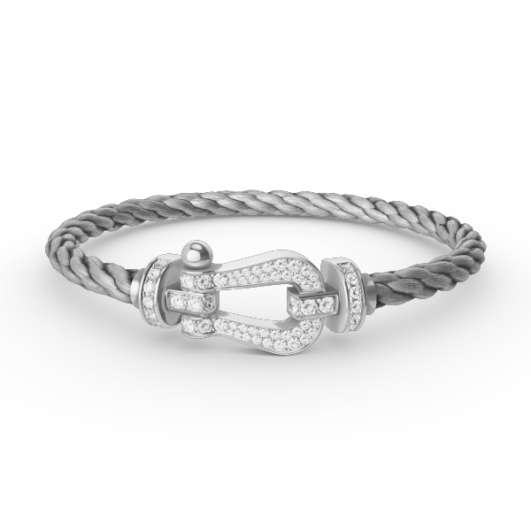[Aetheris]FORCE LARGE HORSESHOE FULL DIAMOND BRACELET - WHITE GOLD