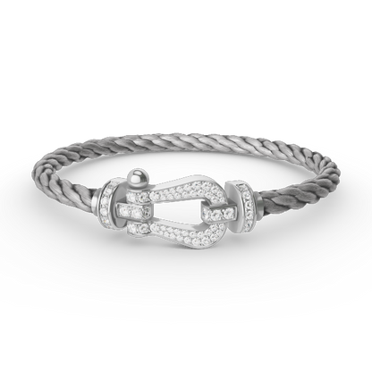 [Aetheris]FORCE LARGE HORSESHOE FULL DIAMOND BRACELET - WHITE GOLD
