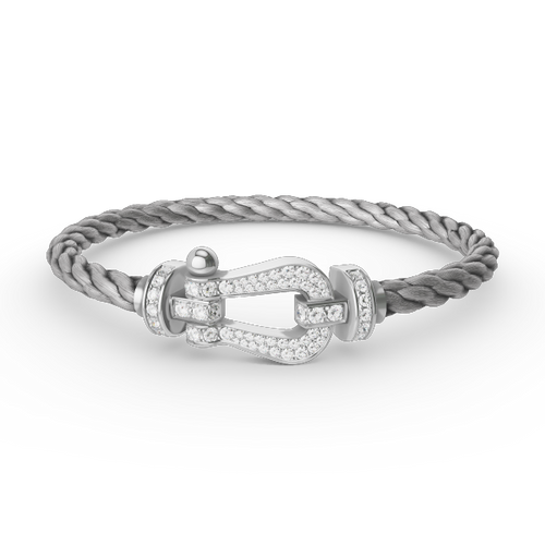 [Aetheris]FORCE LARGE HORSESHOE FULL DIAMOND BRACELET - WHITE GOLD