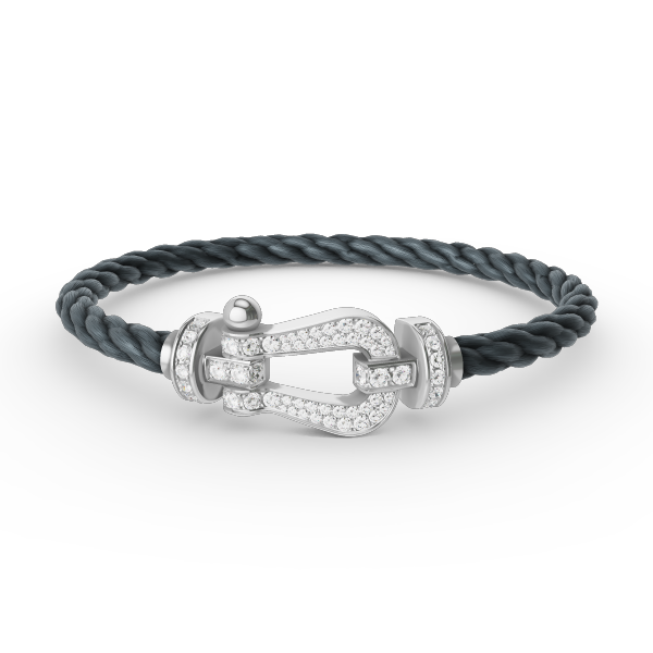 [Aetheris]FORCE LARGE HORSESHOE FULL DIAMOND BRACELET - WHITE GOLD