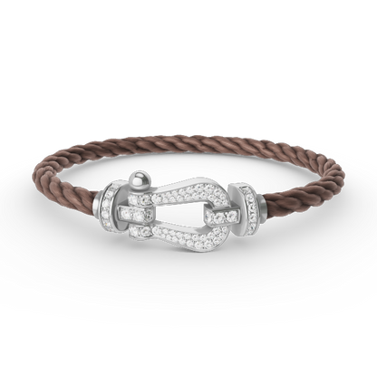 [Aetheris]FORCE LARGE HORSESHOE FULL DIAMOND BRACELET - WHITE GOLD