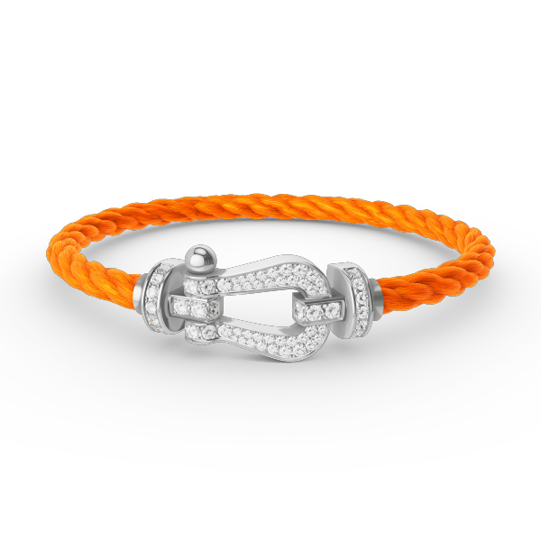[Aetheris]FORCE LARGE HORSESHOE FULL DIAMOND BRACELET - WHITE GOLD