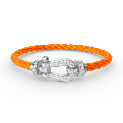 [Aetheris]FORCE LARGE HORSESHOE FULL DIAMOND BRACELET - WHITE GOLD