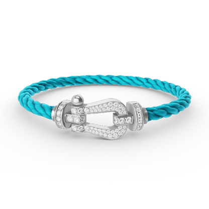 [Aetheris]FORCE LARGE HORSESHOE FULL DIAMOND BRACELET - WHITE GOLD