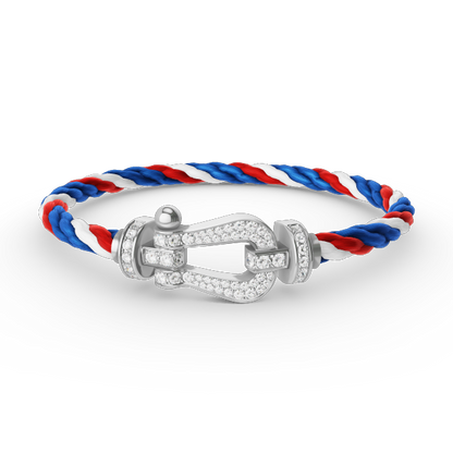 [Aetheris]FORCE LARGE HORSESHOE FULL DIAMOND BRACELET - WHITE GOLD