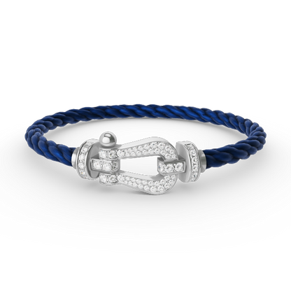 [Aetheris]FORCE LARGE HORSESHOE FULL DIAMOND BRACELET - WHITE GOLD