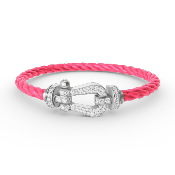 [Aetheris]FORCE LARGE HORSESHOE FULL DIAMOND BRACELET - WHITE GOLD