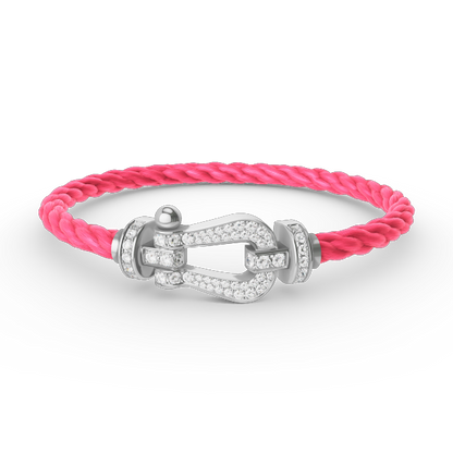 [Aetheris]FORCE LARGE HORSESHOE FULL DIAMOND BRACELET - WHITE GOLD