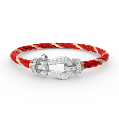 [Aetheris]FORCE LARGE HORSESHOE FULL DIAMOND BRACELET - WHITE GOLD