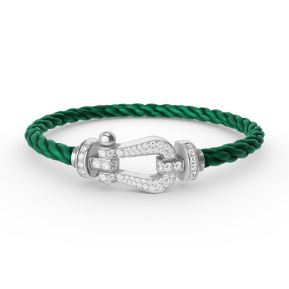 [Aetheris]FORCE LARGE HORSESHOE FULL DIAMOND BRACELET - WHITE GOLD